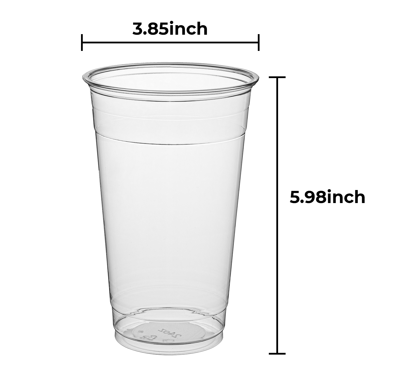 24 oz. Clear PET Disposable Plastic Cold Cups - 600/Case