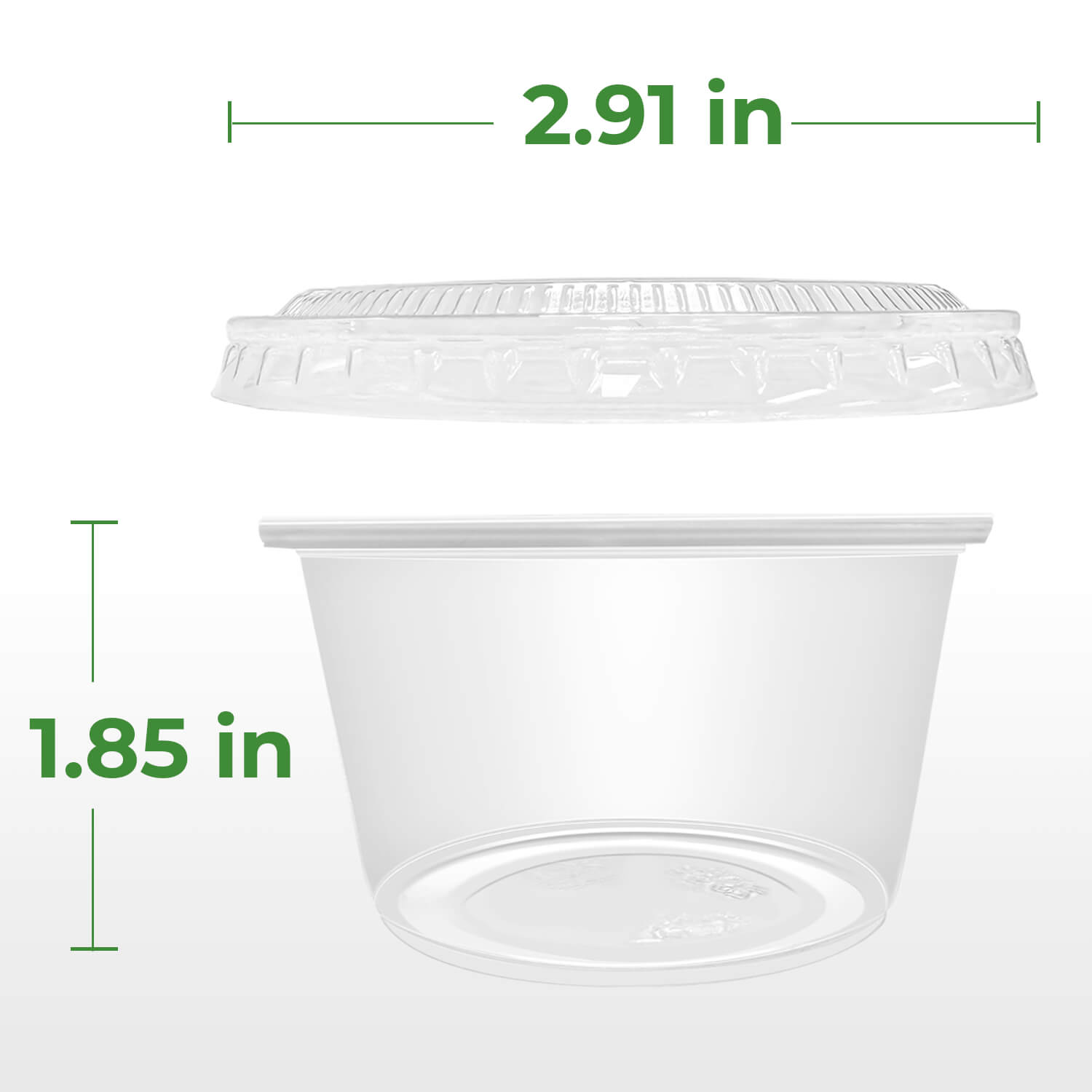 4 oz. Clear Disposable Portion Cups / Souffle Cups with Lids - 2000/Case