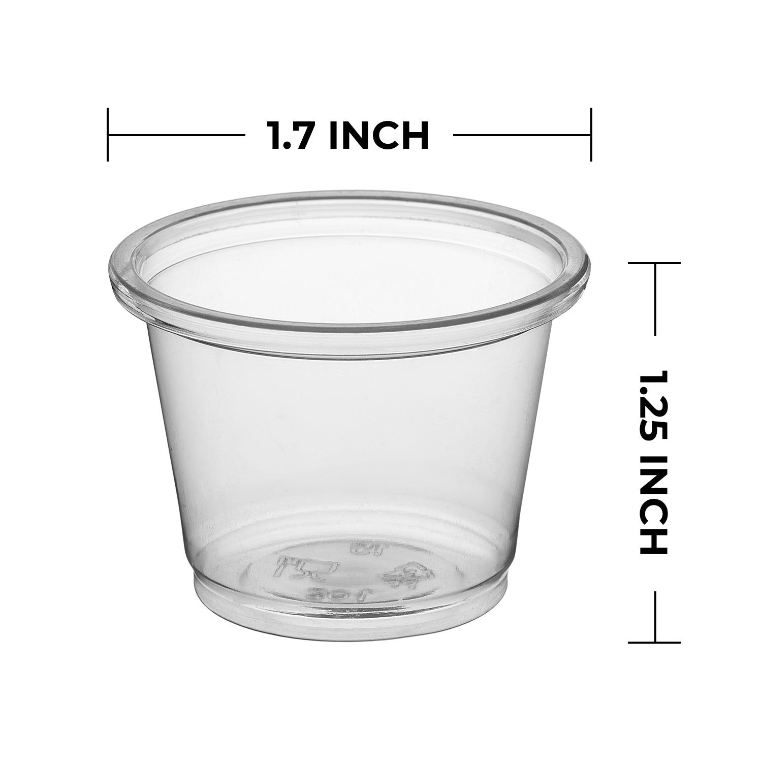 1 oz. Plastic Disposable Portion Cups / Souffle Cups - 2500/Case