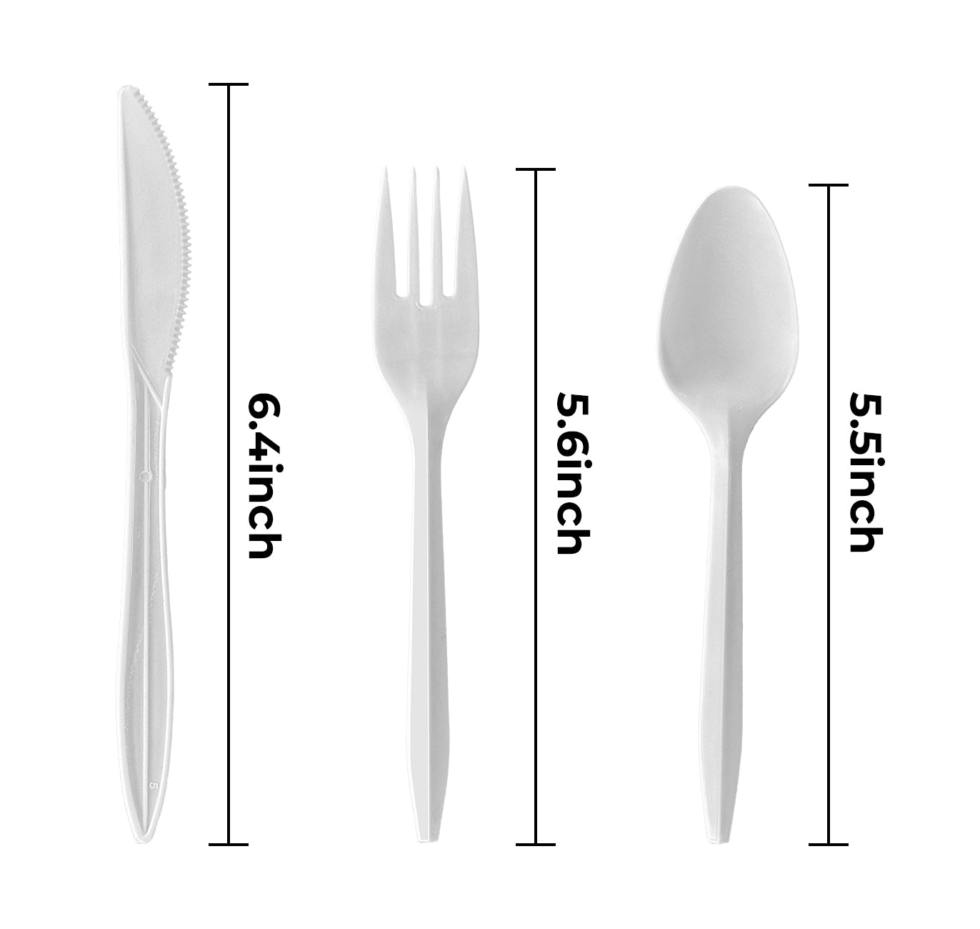 Medium Weight White Plastic Cutlery Set with Napkin and Salt and Pepper Packets - 250 Sets/Case