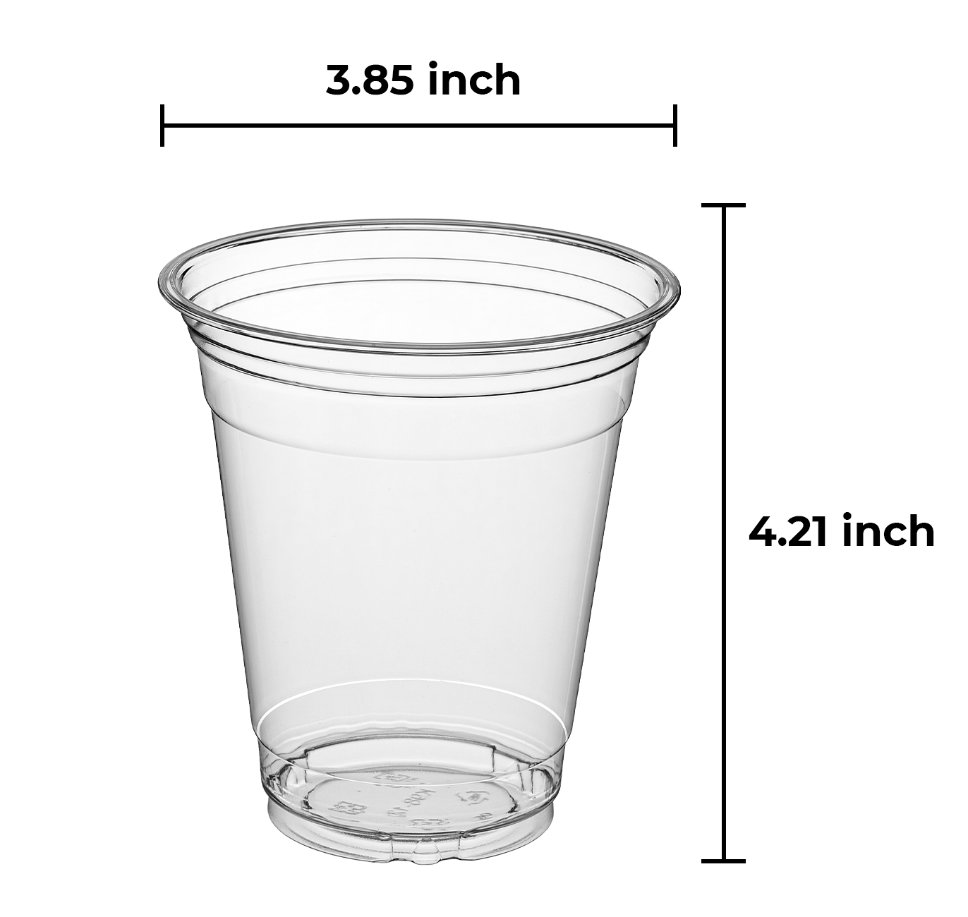 12 oz. Clear PET Disposable Plastic Cold Cups - 1000/Case