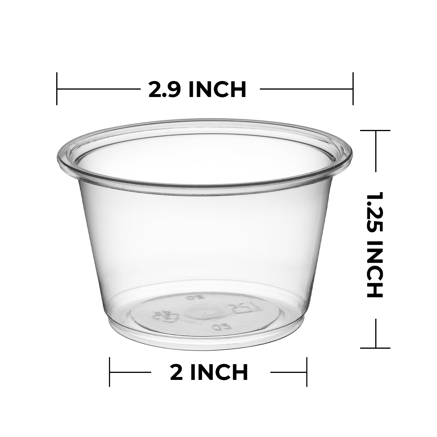 4 oz. Clear Disposable Portion Cups / Souffle Cups - 2500/Case