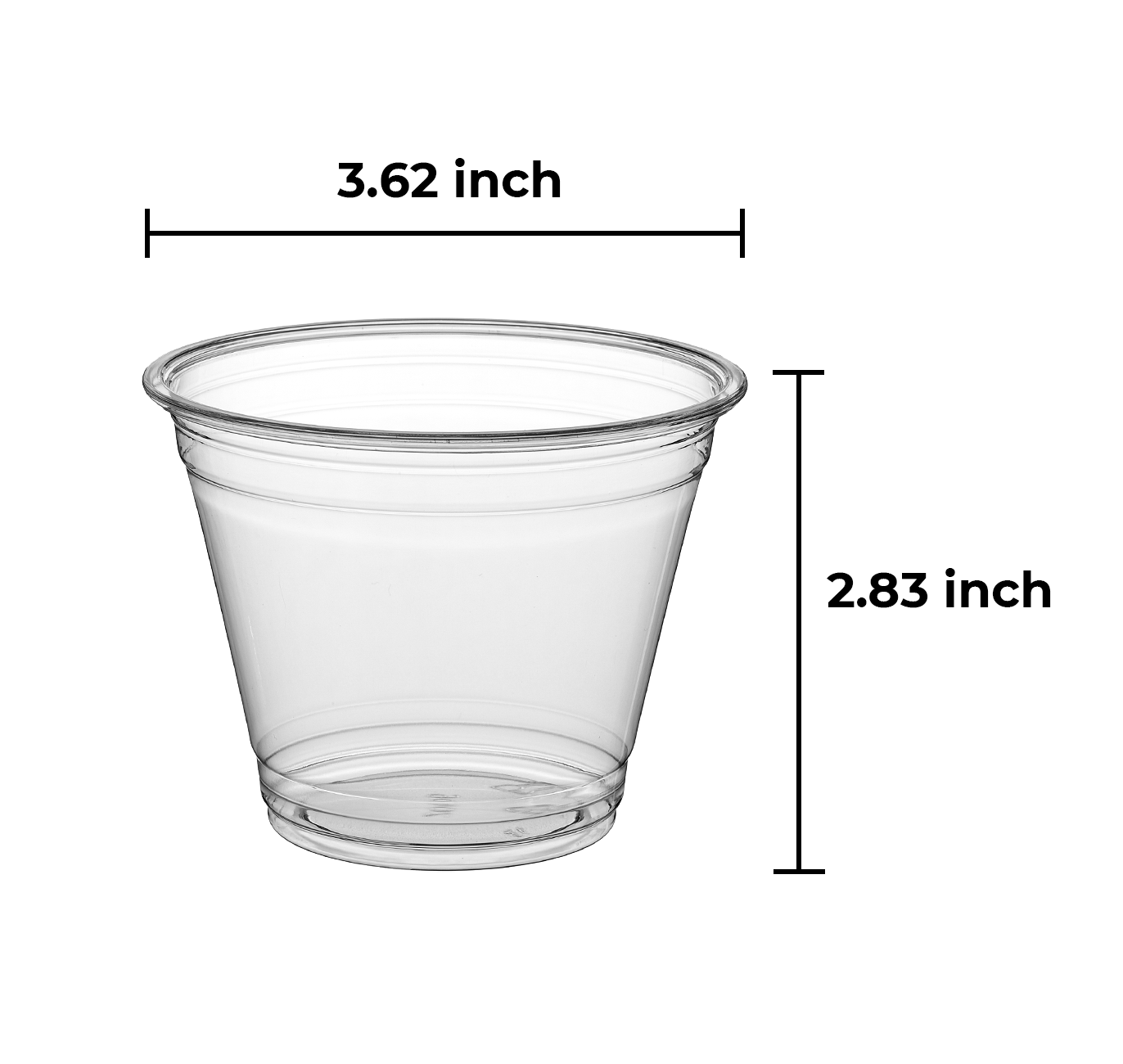 9 oz. Clear PET Customizable Disposable Plastic Cold Cup - 1000/Case