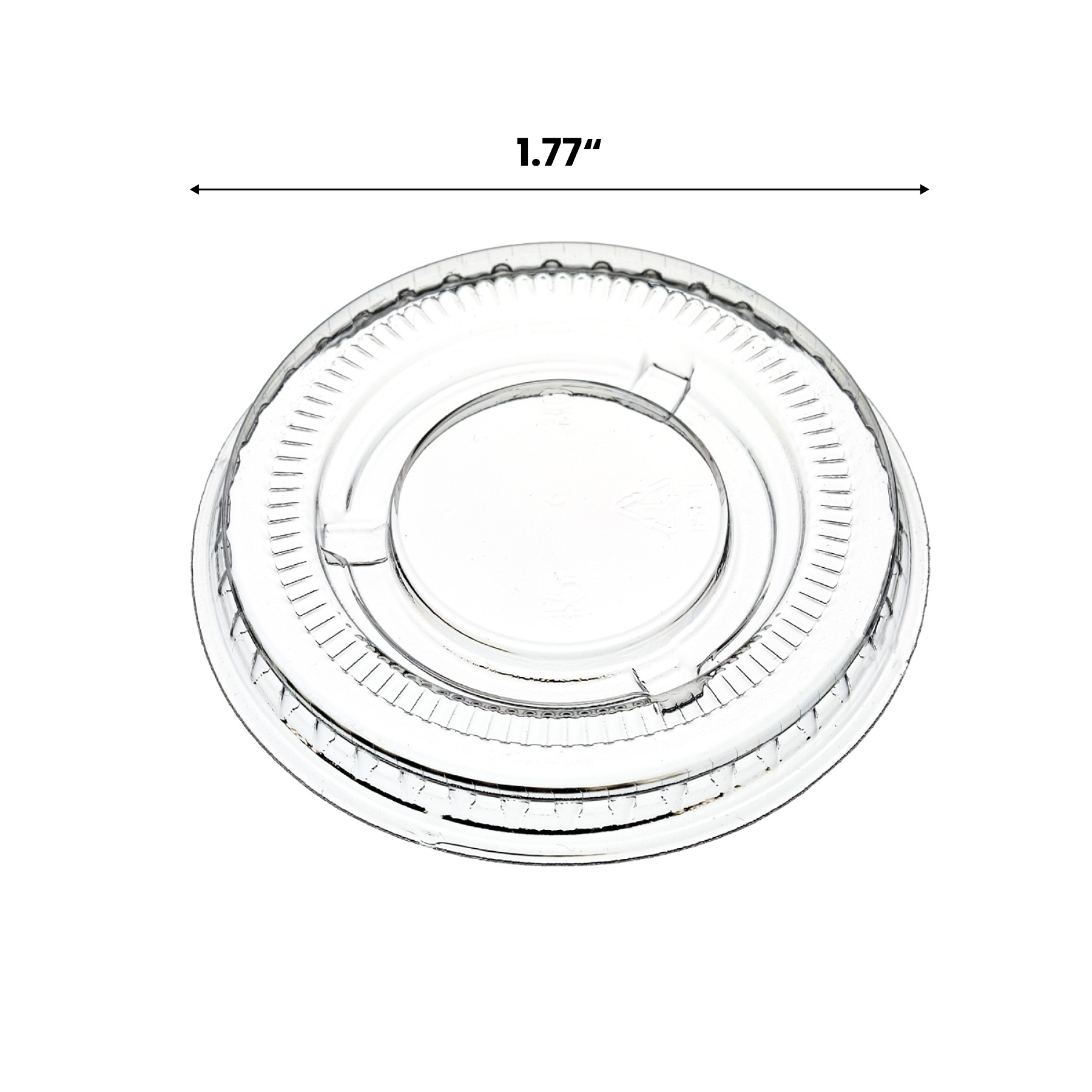 1 oz. Clear Plastic Cup Lid for Portion Cups/Souffle Cups - 2500/Case