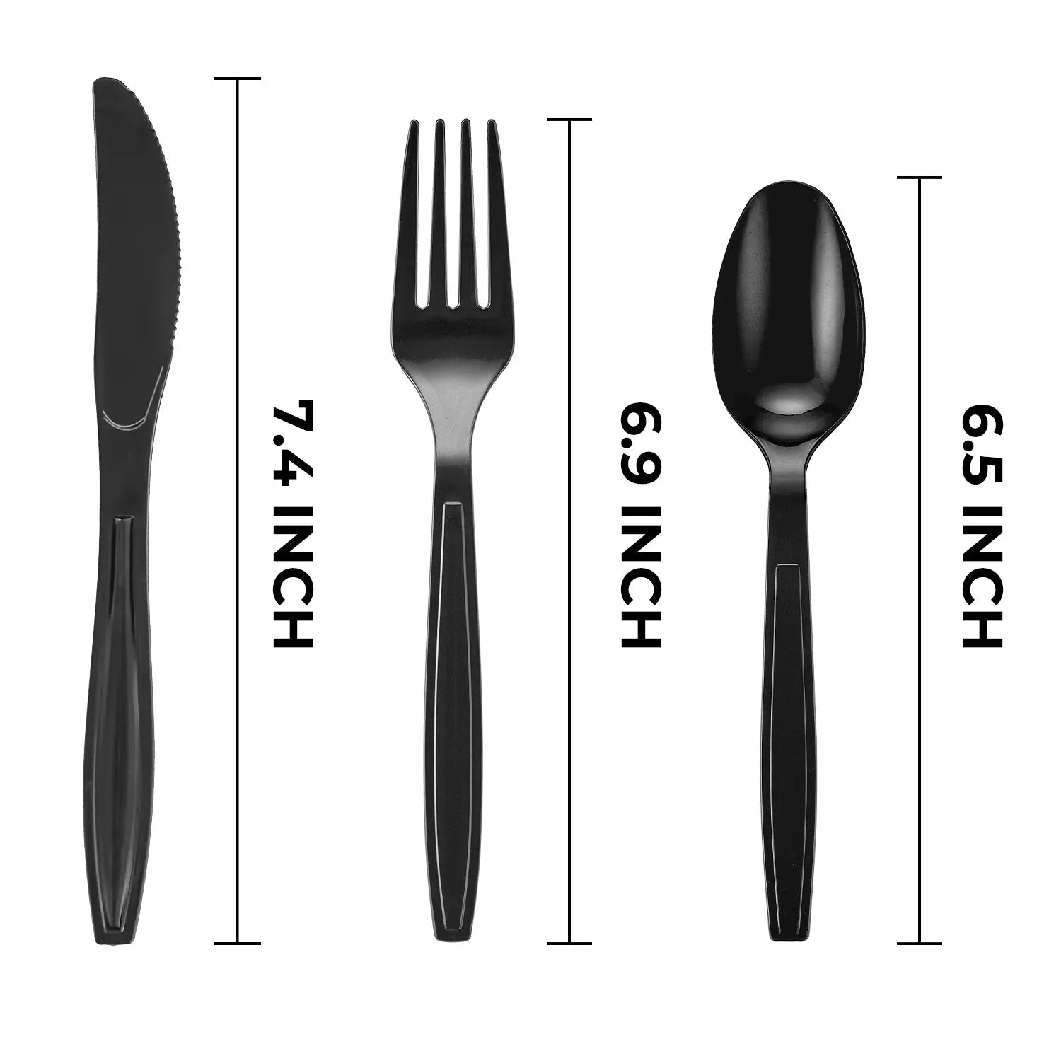 Heavy Weight Black Plastic Cutlery Sets with Napkin and Salt and Pepper Packets  - 250 Sets/Case