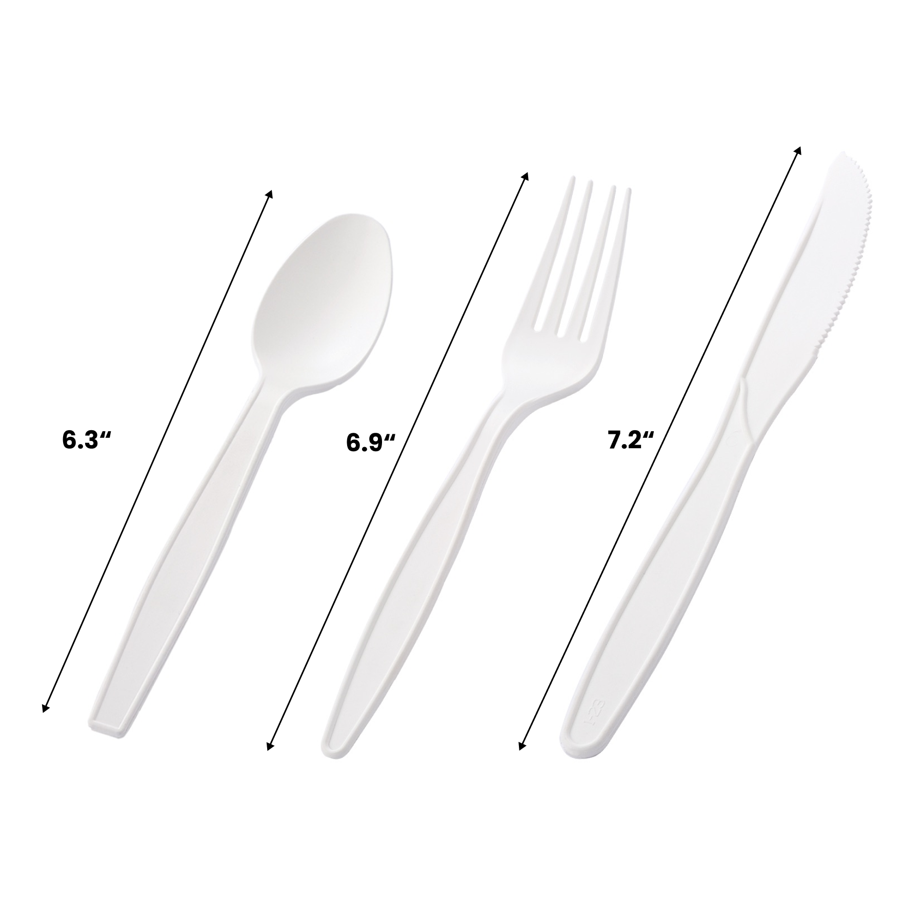 Heavy Weight White Wrapped Plastic Cutlery Sets with Napkin and Salt and Pepper Packets - 250 Sets/Case